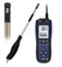 Air testers with telescopic probe to measure air velocity and temperature, USB data cable and software