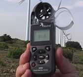 AVM series anemometers taking a measurement