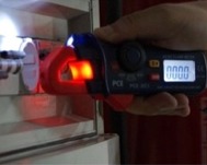 CM-9930eff current detectors measuring the electricity of a building.