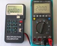 testing a battery with the PKT-3315 digital multimeters