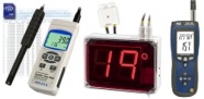 Environmental Meters for measuring humidity, temperature, air velocity and air pressure.