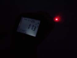Infrared thermometers: measuring with an infrared thermometer in darkness