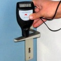Material thickness meters: thickness guage in use