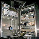 Testing the voltage of a station using PCE-PA6000 series multimeters.