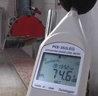 Noise meters: a device using a data logger in a cutting machine