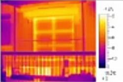 Thermal cameras: thermal image of a window of a house