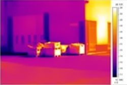Thermal cameras: thermal image of a warehouse