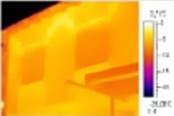 Thermal cameras: image of the windows in a building