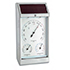 Outdoor analog Combi temperature readers (barometer, temperature reader, hygrometer) Stainless steel solar light.