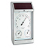 Outdoor analog Weather Stations (barometer, thermometer, hygrometer) Stainless steel solar light.