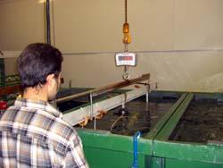 Use of the hook scales in a galvanized instalation (2).
