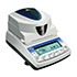 moisture analysers to measure moisture, 0 ... 100%, weight range up to 60 g, USB and RS-232, readability from 0.001 g