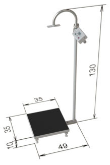 Dimensions of the PCE-PS 200MM balance for people