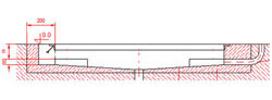 Diameter of cavity for the fitting platform scale