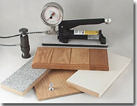 Wood measurement with Tester for adherence PT-AT.