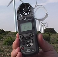 Anemometer - AVM 40 in use.