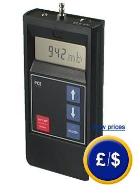 The PCE-DB 2 barometer with internal memory for 700 values