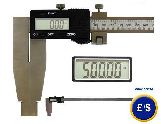 Caliper PCE-DCP 500 to take measurements in several measuring untis: mm or inch.