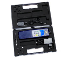 the PCE-SH series force meter in its carrying case
