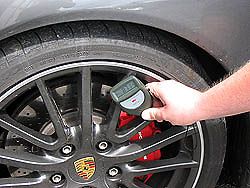 PCE-CT 28 (F/N) coating thickness meter / gauge: measuring the
visor of a car