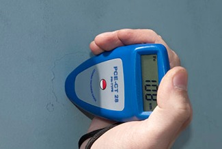 PCE-CT 28 (F/N) coating thickness meter / gauge: determining the thickness of lacquer on aluminium