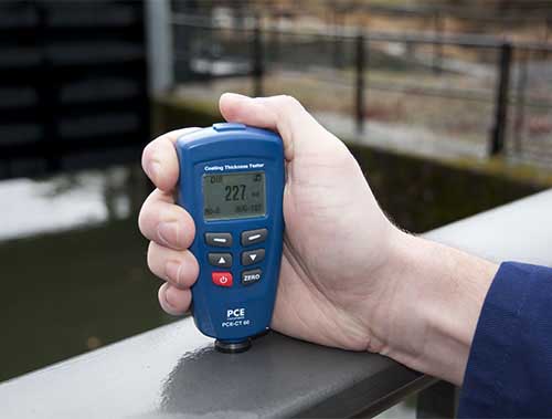 Our Coating Thickness Tester PCE - CT 60 used on a gaer