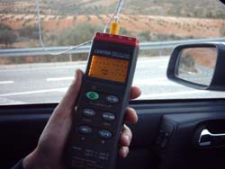backlit display of the PCE-T395 contact thermometer