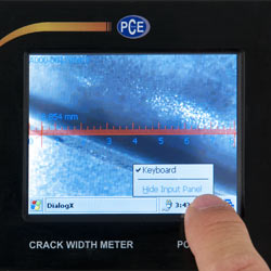 Crack Width Meter PCE-CWM 20: touch screen