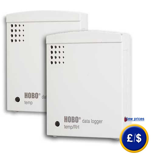 The Data Logger Hobo U-12-001 and U-12-011 for measuring temperature and humidity.