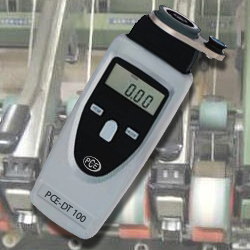Digital Tachometer - PCE DT 100 in use.