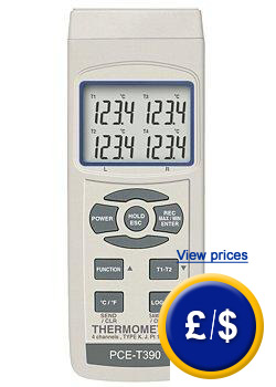 the PCE-T390 digital thermometer