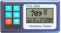 PCE-2000 (type D impact) hardness tester: display of the unit