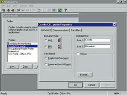 Dust particle analyzer MicroDust pro Kit: The software is used for both the trends and digit representation