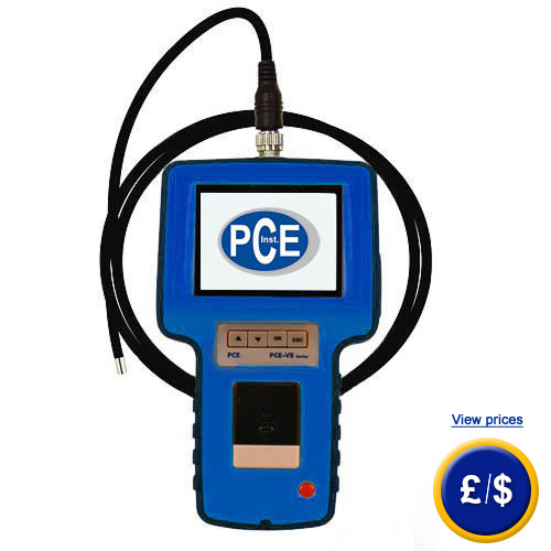PCE-VE 3xxN Endoscope for industrial use in situ to inspect machine components.