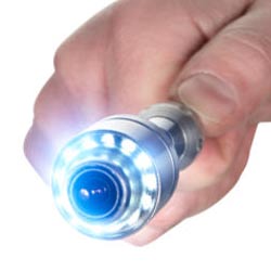The VIS 200 / 250 Endoscope possesses a camera head with 12 bright LEDs