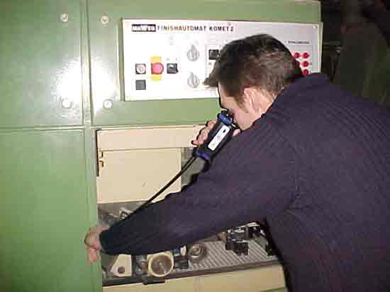 Testing of a fault with the fiberscope