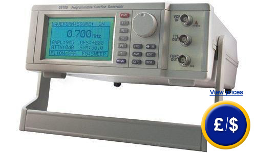 The PCE-G 5100 function generator comes with a frequency range up to 15 MHz.