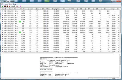 Handheld Laser-Particle Counter P611 software