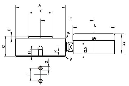 Hydraulic Force Meter 830-series dimensions