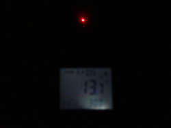 The PCE-889 infrared thermometer taking a measurement