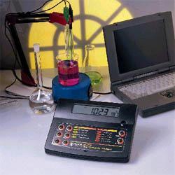 pH Laboratory Meter 213  for pH /mV /°C with RS-232 interface and software.