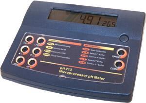 pH Laboratory Meter 213 is directed by a processor.