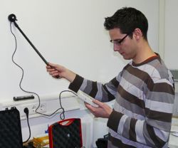 The PCE-L 100 lux meter with extension