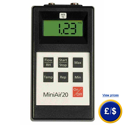Multifunctional anemometer for the measurement of very small flow velocities 