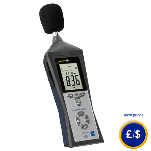 Go to the PCE-322A noise meter