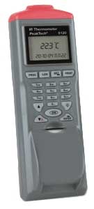 PCE-JR-911 non-contact thermometer with data logger, internal memory, software, data cable and integrated printer.
