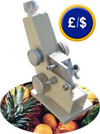 Abbe - 2WAJ refractometer to detect sugar content as well as refractive index.