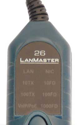 RJ45 LAN tester LanMaster 26 application 2