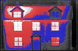 PCE-TC 3 thermal camera: thermal image of building