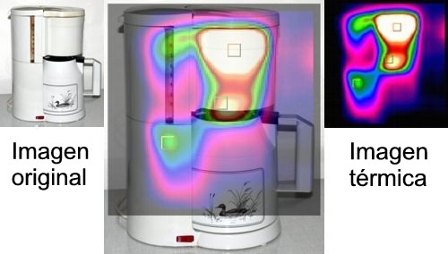 PCE-TC 2 thermographic camera: heat distribution in three images